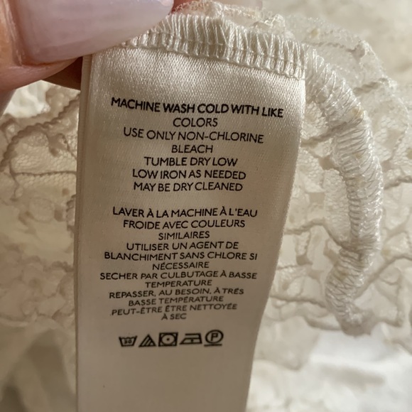 BNWT Free People tulle ivory  blouse sz Small $78 - Picture 9 of 9